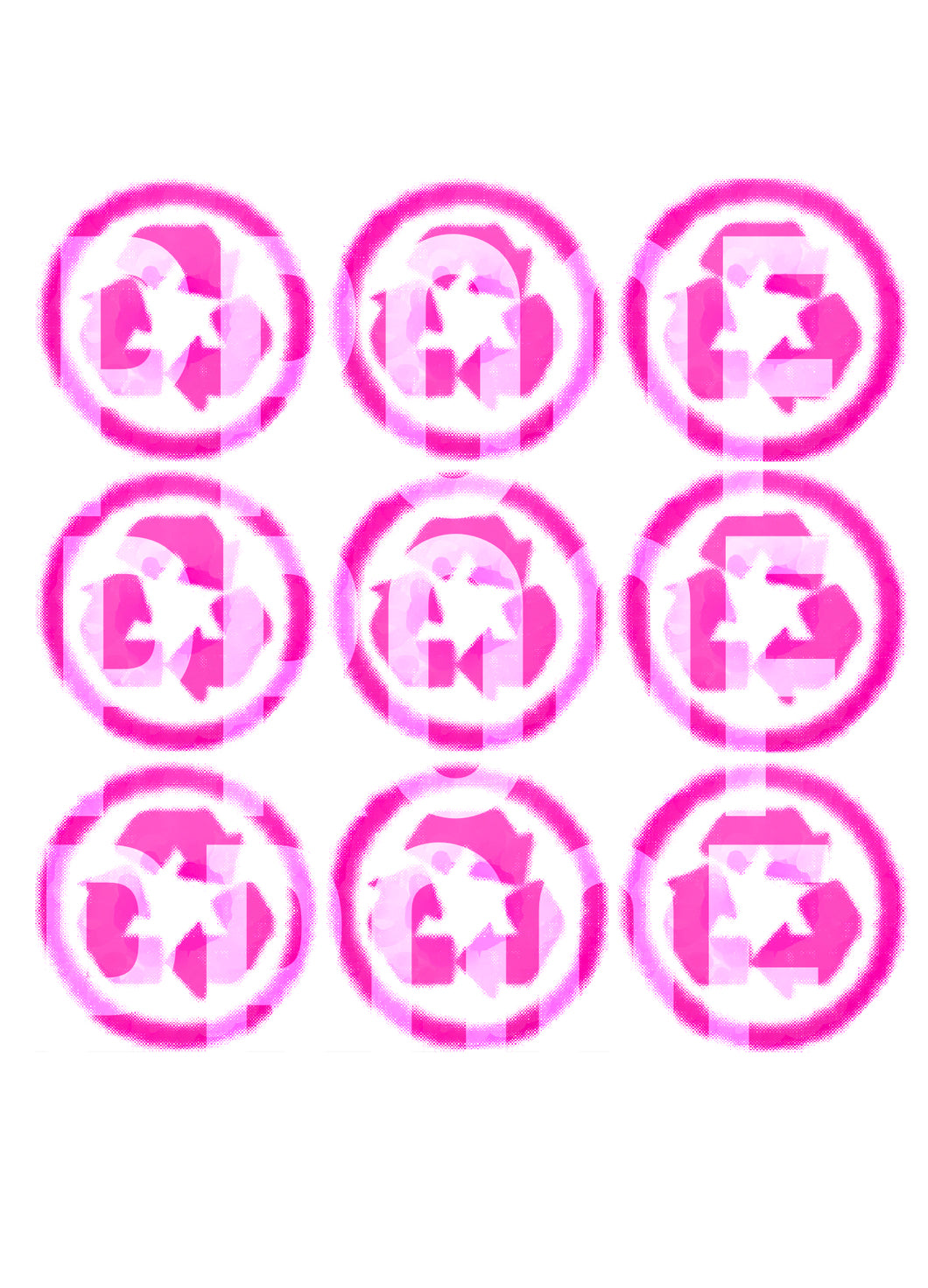 Pink Recycling Sticker Pack